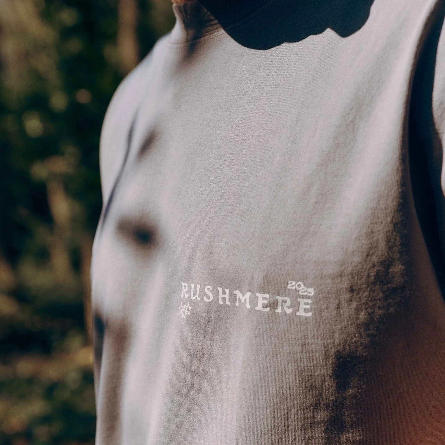Dark Grey Stamp Print T-Shirt - Image 3