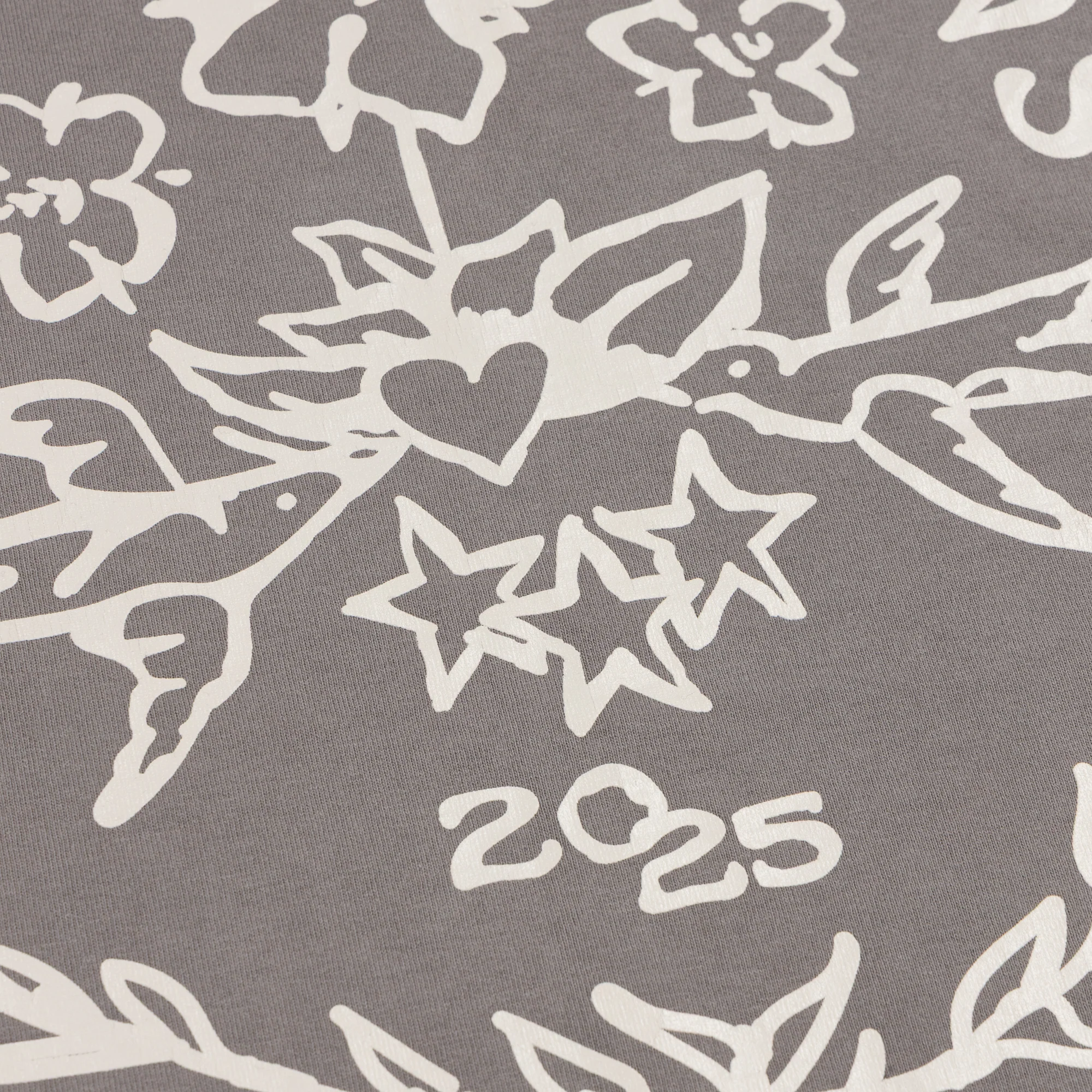 Dark Grey Stamp Print T-Shirt - Image 6
