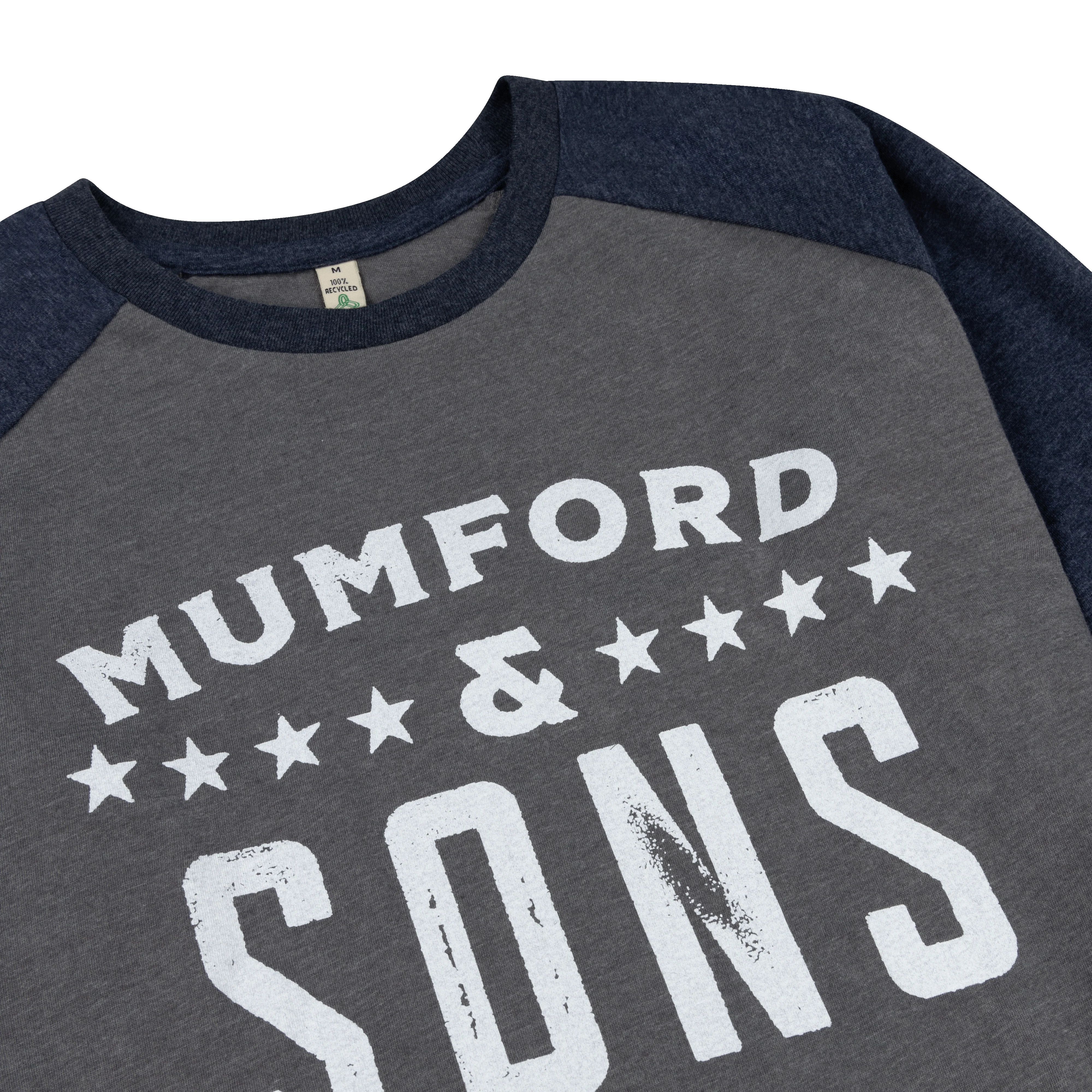 Grey Classic Logo Red Print Raglan T-Shirt - Image 3