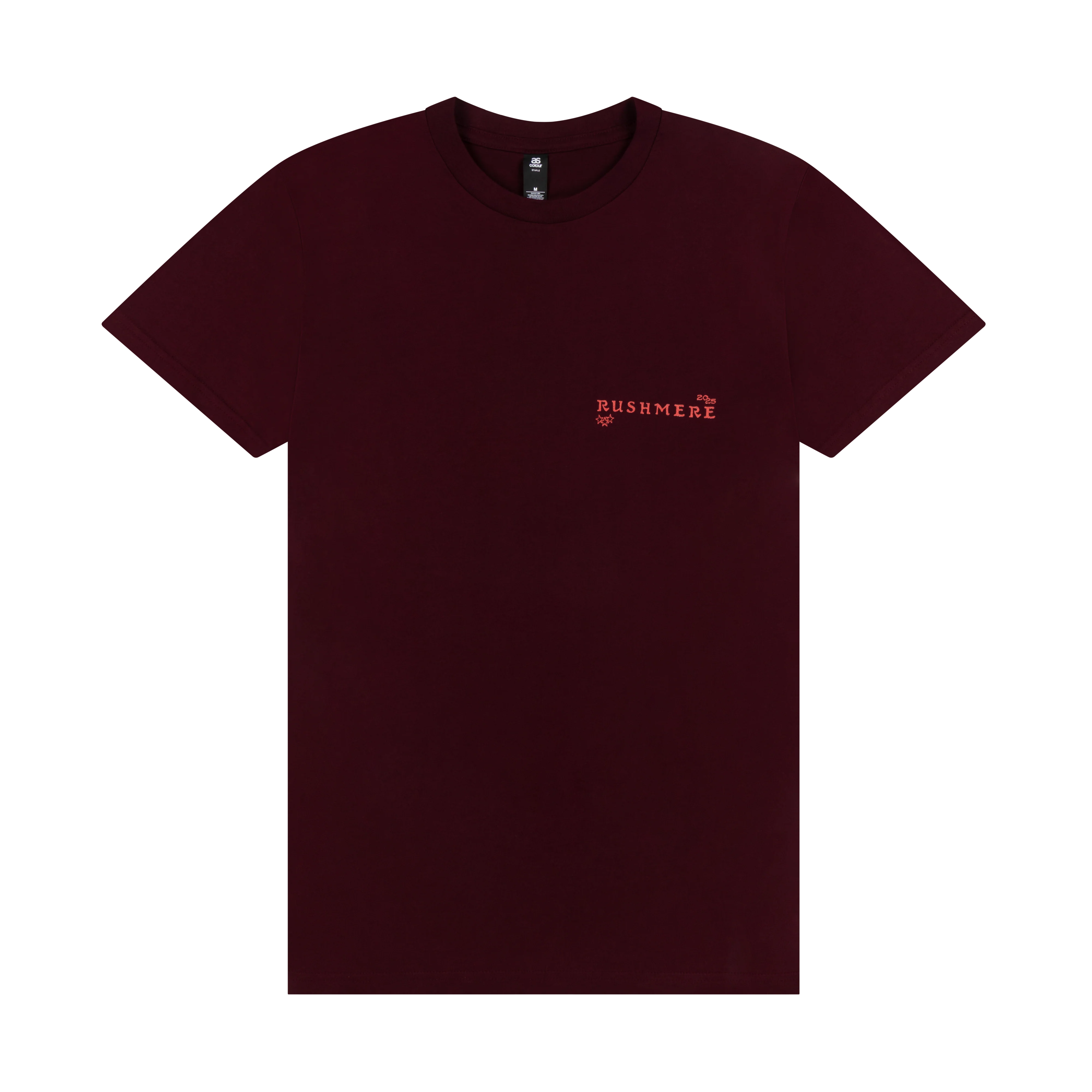 Maroon Stamp Print T-Shirt - Image 3