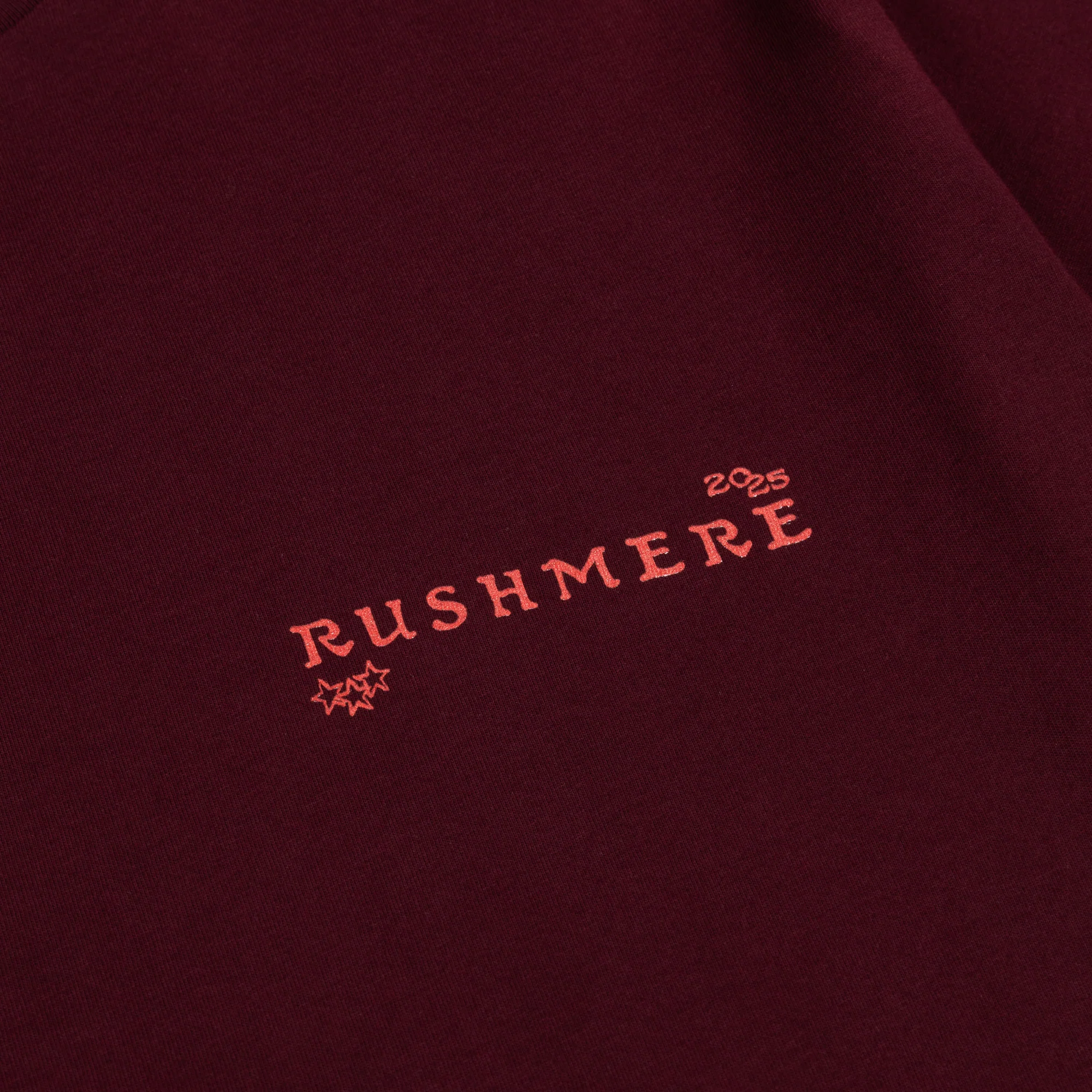 Maroon Stamp Print T-Shirt - Image 5